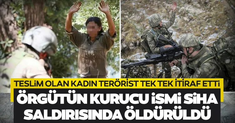 Son dakika: Teslim olan kadın teröristten ibretlik itirafları! PKK'nın kurucu ismi SİHA saldırısında öldürüldü