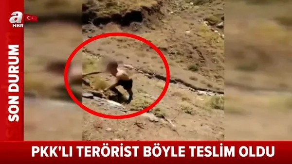 Son Dakika Haberi: PKK'lı teröristin Mehmetçiklere teslim olma anı kamerada | Video
