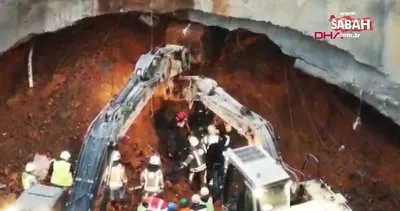 İstanbul Ümraniye’de yol çöktü! Göçük altında kalan bir görevlinin cansız bedenin ulaşıldı