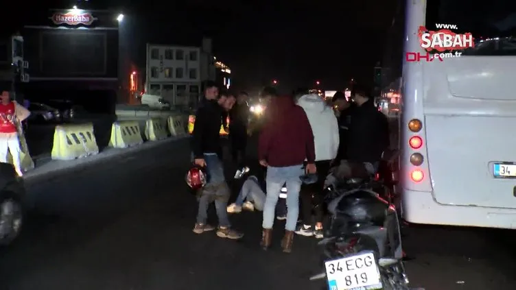 Fatih'te motosikletin çarptığı kişi yaralandı