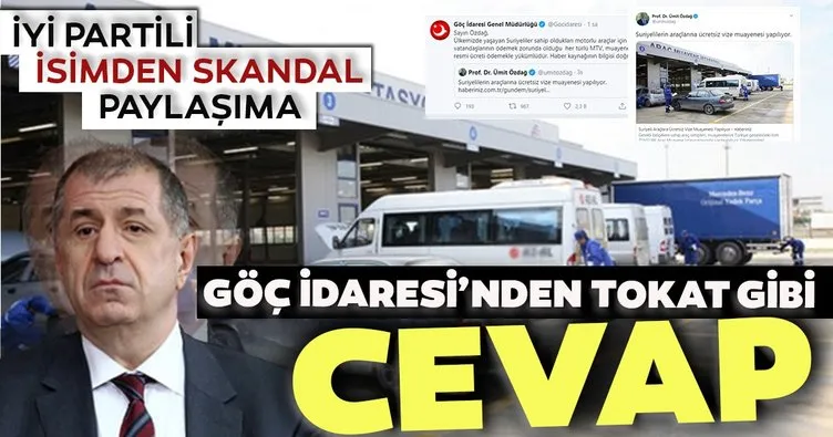 İyi Parti’li Ümit Özdağ’ın gerçek dışı paylaşımına Göç İdaresi’nden anında yalanlama geldi