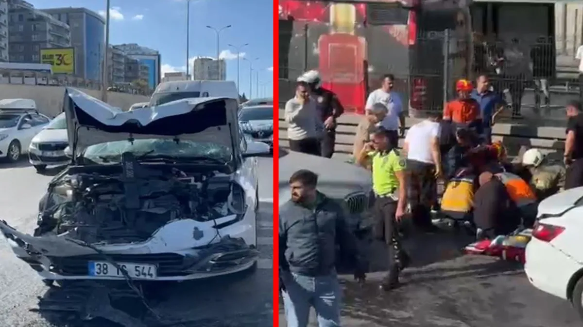 Beylikdüzü’nde zincirleme kaza! 3 araç birbirine girdi: Yaralılar var!