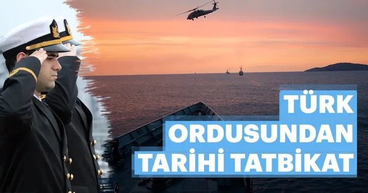 Türk donanmasından üç denizde tatbikat