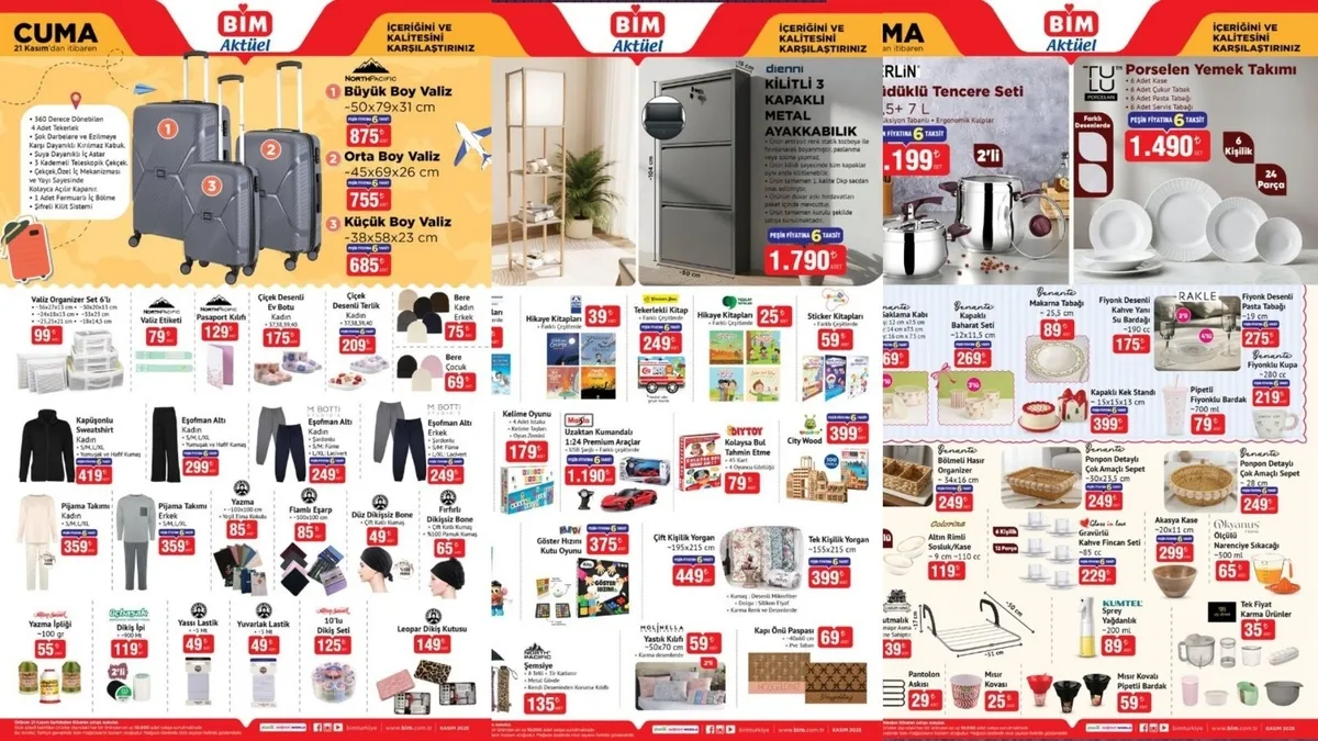 BU HAFTAYA ÖZEL KAMPANYALAR! BİM aktüel katalog 18-21 Kasım 2025: Isıtıcı, ayakkabılık, valiz...