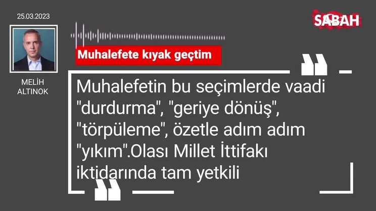 Melih Altınok | Muhalefete kıyak geçtim