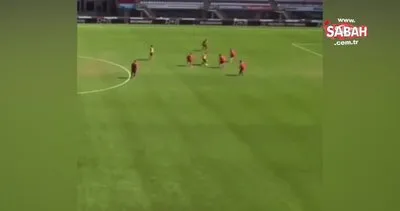 Milli takımın genç yıldızı Halil Dervişoğlu’ndan idmanda klas gol | Video