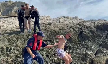 Bartın'da 2 Rus turist kayalıklardan düştü: Ekipler kurtardı! #bartin