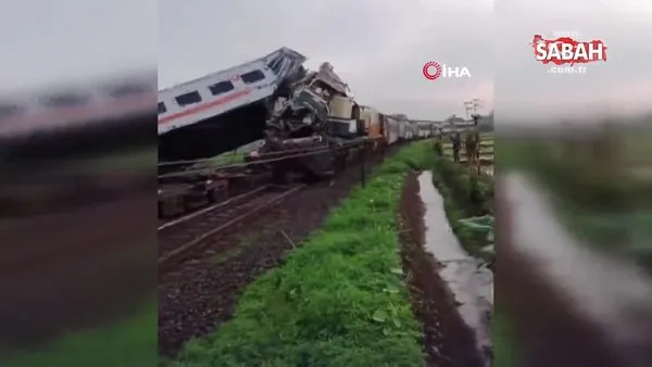 Endonezya’da iki yolcu treni çarpıştı: 3 ölü, 28 yaralı | Video
