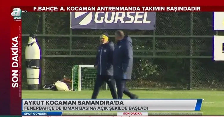 Fenerbahçe’de Aykut Kocaman takıma birlikte idmanda