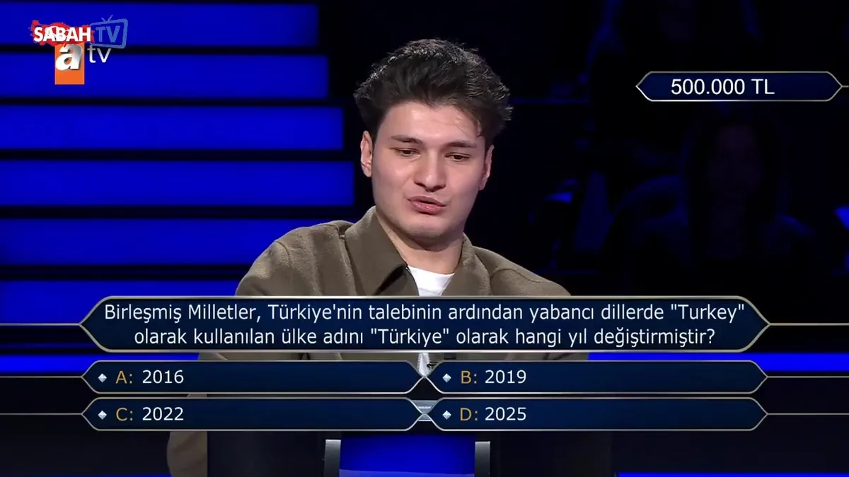 Kim Milyoner Olmak İster’de 500 bin TL’lik o soruya bakın ne yanıt verdi! videosunu izle Kim Milyoner Olmak İster’de 500 bin TL’lik o soruya bakın ne yanıt verdi! videosunu izle