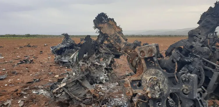 Son dakika: ABD helikopterinin enkazı görüntülendi: İdlib'deki operasyonda imha edilmişti