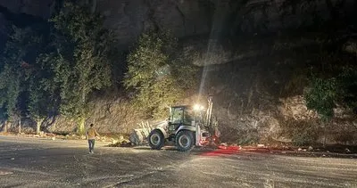 Birecik yelaynak kültür yolu’nda heyelan: Araç üzerine kaya düştü