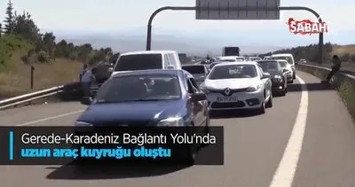 Gerede-Karadeniz Bağlantı Yolu’nda uzun araç kuyruğu oluştu | Video