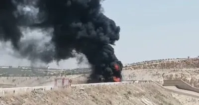 Birecik barajında korkutan yangın #sanliurfa