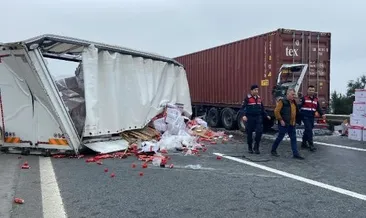 TEM’de kaza: Yol trafiğe kapandı!