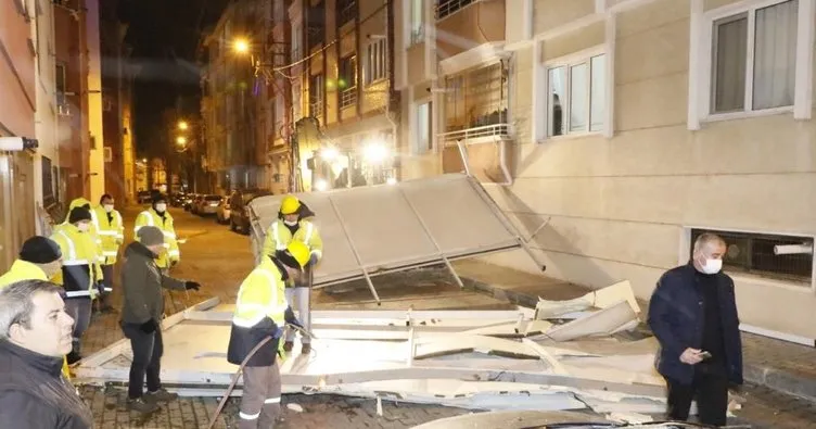 Kırklareli’nde şiddetli fırtına: Çatılar uçtu, dükkanların camları patladı