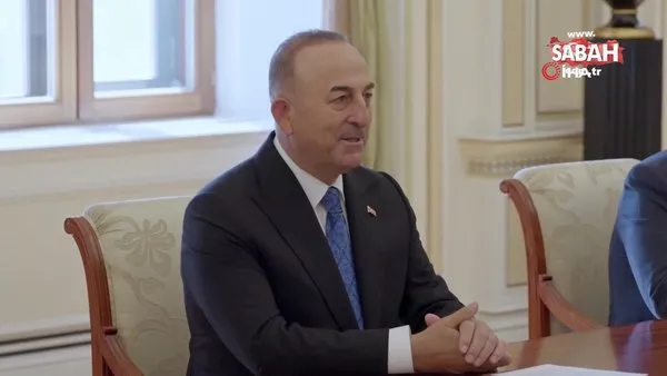 Azerbaycan Cumhurbaşkanı Aliyev, Çavuşoğlu'nu kabul etti | Video