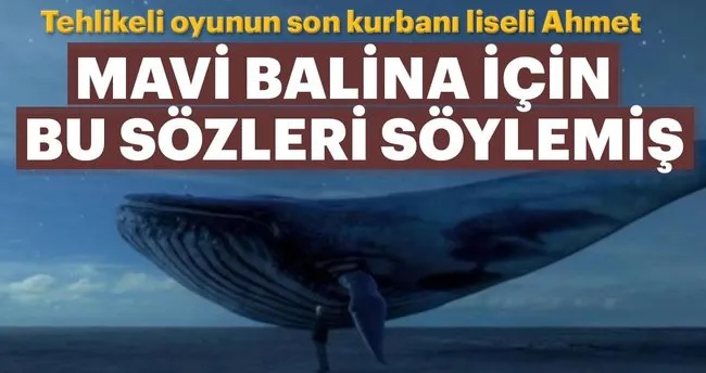 Mavi Balina Oyununun Son Kurbani Liseli Ahmet En Son Haber