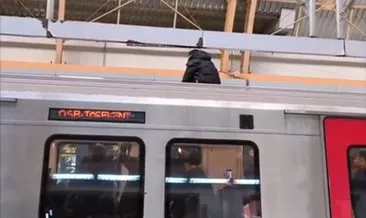 Ankara’da ilginç anlar: Metronun üzerine çıktı sebebi şaşırttı