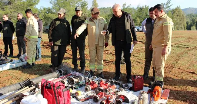 Fethiye’de yangın ekiplerinin iş başı eğitimleri yapıldı