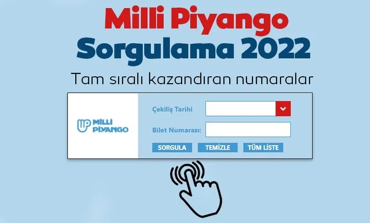 Mi̇lli̇ pi̇yango sorgulama 2022 ile tam sıralı kazandıran numaralar MİLLİ PİYANGO SORGULAMA 2022 ile tam sıralı kazandıran numaralar