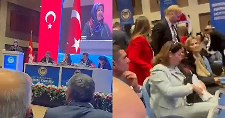TBB’den başörtüsü hazımsızlığı! Başörtülü delege kürsüye çıkınca salonu terk ettiler
