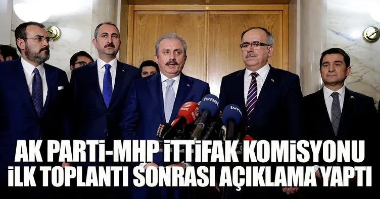 AK Parti-MHP ittifak komisyonu üyelerinin görüşmesi sonrası açıklama yapıldı