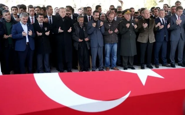 Cumhurbaşkanı Erdoğan Şehit cenazesine katıldı