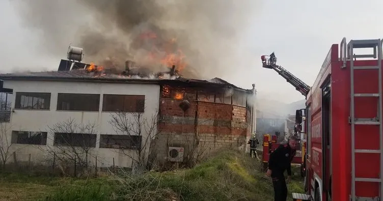 Kuruyemiş imalathanesinde çıkan yangın 3 katlı binaya sıçradı