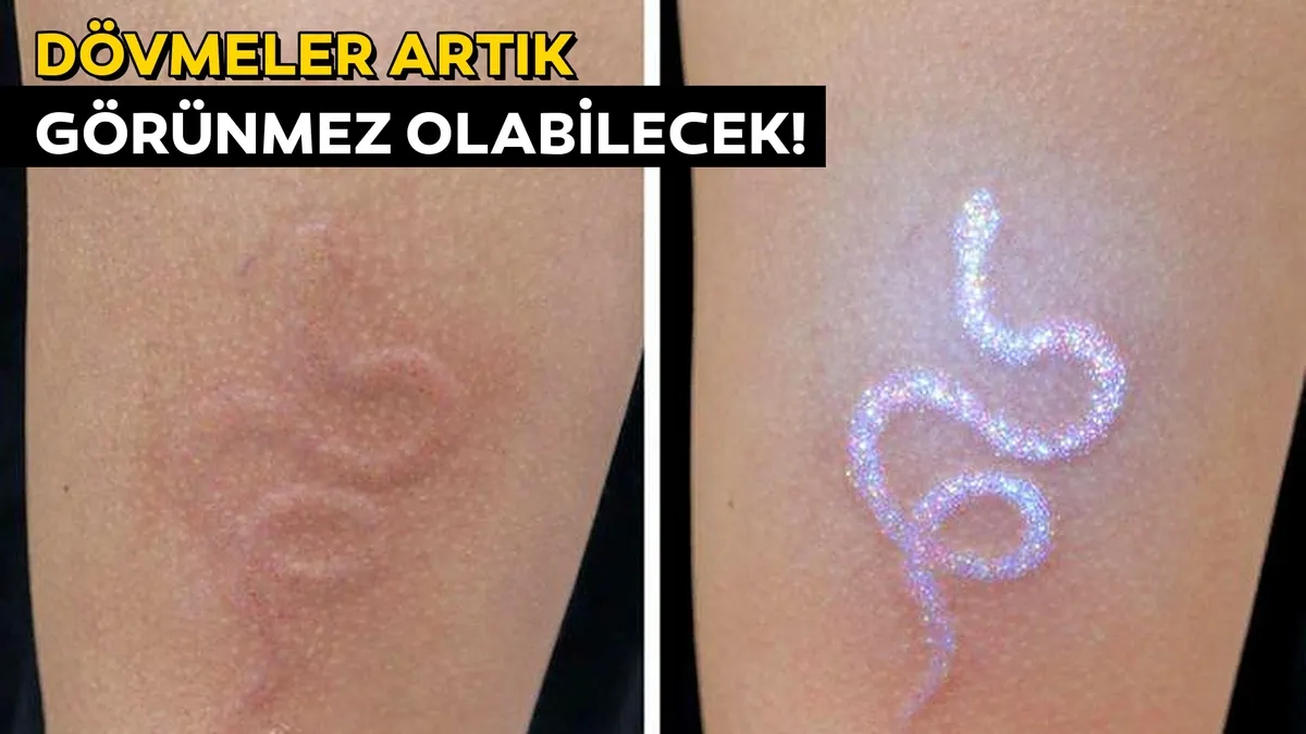 Dövmelerde görünmezlik dönemi! Tek bir ışık yetiyor