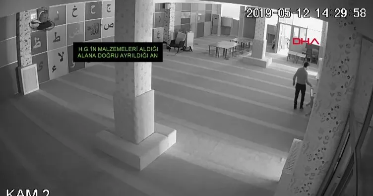 Camiden hırsızlık anı güvenlik kamerasında