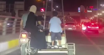 Elazığ’da tehlikeli yolculuk kamerada