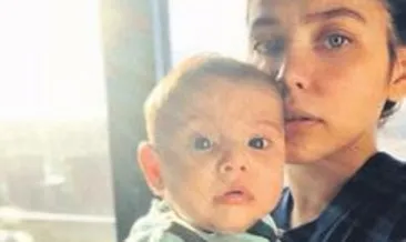 Oğlunun yüzünü gösterdi