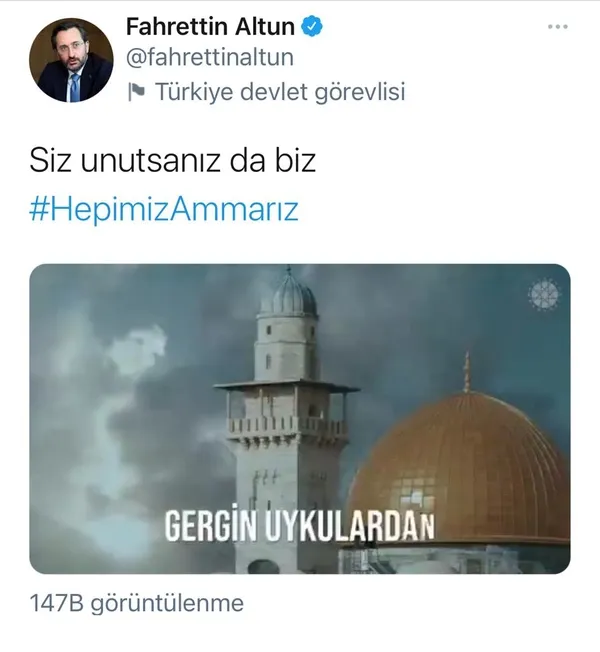 fahrettin-altun-biz-hepimiz-ammariz-diyerek-paylastiiste-o-video-1620918751074.jpg Fahrettin Altun, “Biz hepimiz Ammarız” diyerek paylaştı! İşte o video