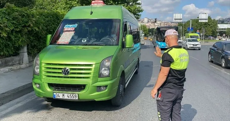 İstanbul’da minibüslere ayakta yolcu denetimi