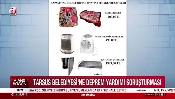 Tarsus Belediyesi’ne deprem yardım soruşturması! AFAD’ın deprem yardımları satışa mı sunuldu? | Video