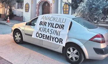 Anaokulunda kiracıya pankartlı protesto #izmir