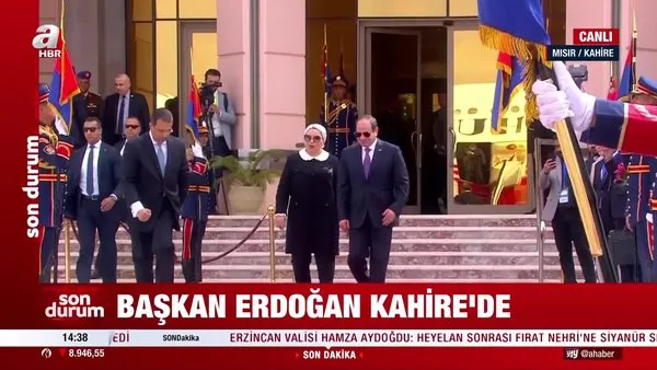 12 yıl aradan sonra ilk ziyaret! Başkan Erdoğan Kahire'de | Video