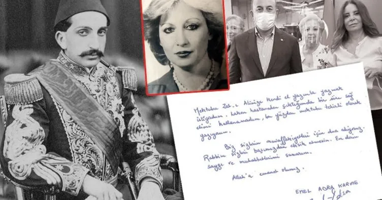 Son dakika: Sultan Abdülhamid’in torunu Emel Adra’dan mektup: Bunu el yazımla yazmak isterdim ancak...