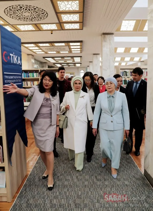 Emine Erdoğan Bişkek'te açılış yaptı
