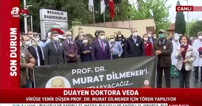 Corona virüsü hastalığından vefat eden Prof. Dr. Murat Dilmener’e veda merasimi | Video