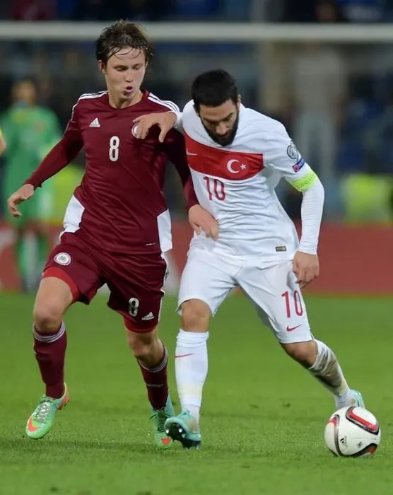 Letonya - Türkiye maçının fotoğrafları