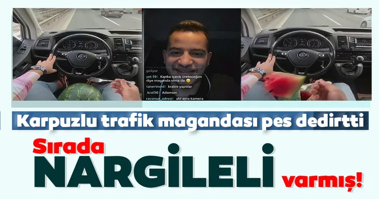 Karpuzlu trafik magandası yakalandı