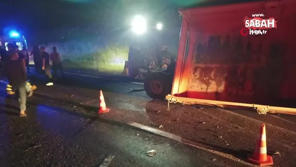 Otomobil ile traktörün çarpıştığı kazada 1 kişi öldü, 3 kişi yaralandı | Video