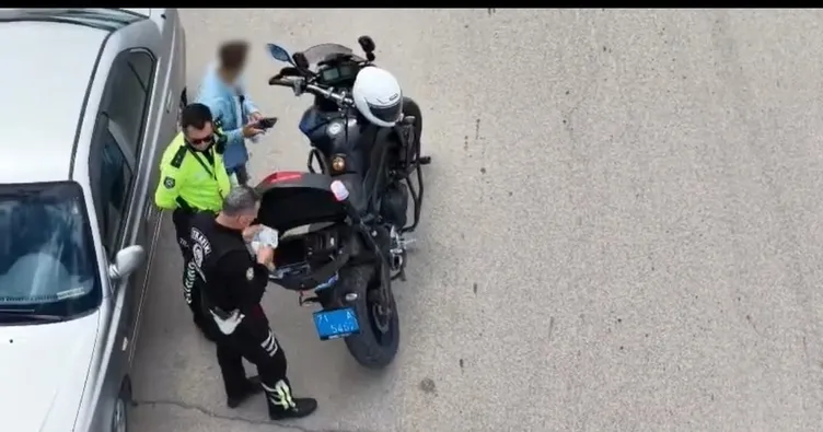 Ehliyetsiz sürücü drondan kaçamadı