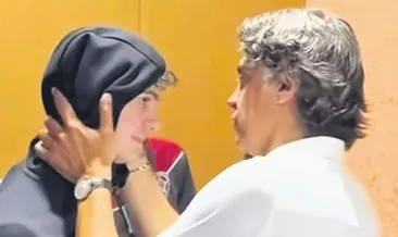 Oğlunu teselli etti!