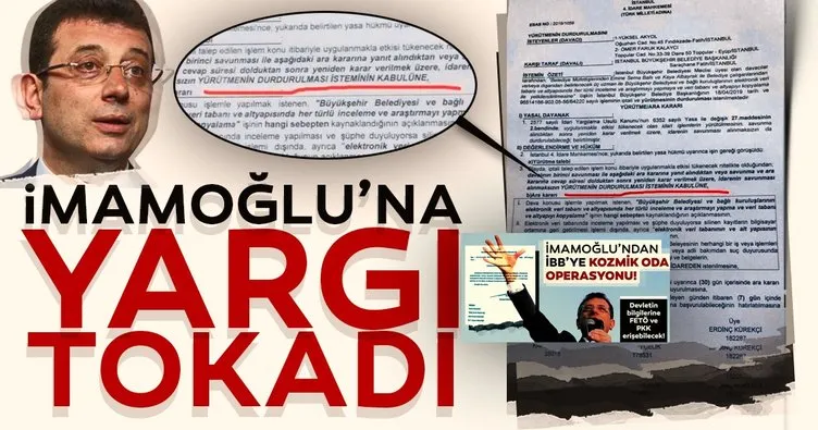 Son dakika: Ekrem İmamoğlu’nun skandal talimatına mahkemeden durdurma kararı