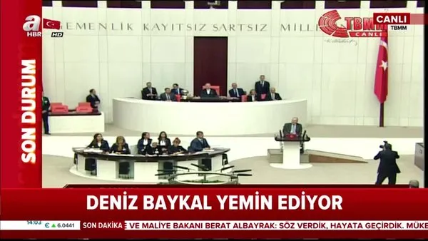 CHP Antalya Milletvekili Deniz Baykal TBMM'de yemin etti