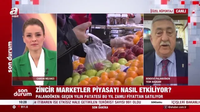 Zincir marketler piyasayı nasıl etkiliyor? TESK Başkanı A Haber'de açıkladı | Video