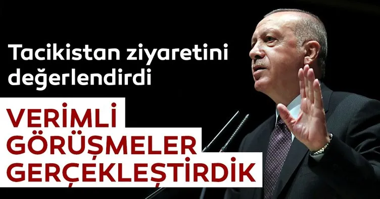 Başkan Erdoğan, Tacikistan ziyaretini değerlendirdi